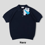 ベルナラインカラーニットショートスリーブTシャツ