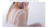 Rosé Island Jellyfish Series Sea Salt Jelly Dress Sheer Panel Lace Sweet Puffy Dress