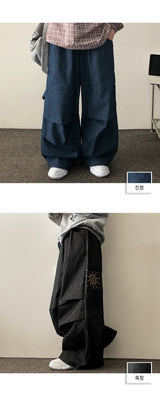 PDウエストバンディングシャーリングパターンカーフェンダー縦ストライプデニムパンツ
