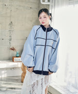 UNISEX パイピングトラックジャケット ブルー
