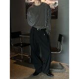 [UNISEX] ストライプタックワイドスラックス (2color)