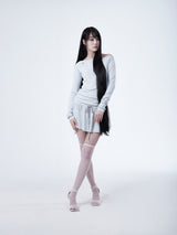 RAGLAN METAL LOGO DRESS [LIGHT GRAY]