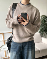 モスヘイリーコントラストニット