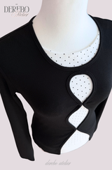 Teddy Center Dot Layered T-Shirt