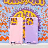 【MADE】Card Pocket glossy hard Phone case( 2 pastel colors)