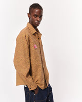 Bluesf Waffle Checkered Oversized Fit Shirt - PINK & YELLOW