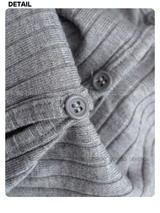 Preppy V-neck Shirt Layered Long Sleeve Knitwear