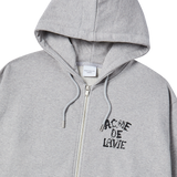 25SS INK STAMP LOGO HOODIE ZIP UP MELLANGE