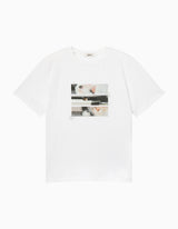 DELAY OFF キャットグラフィックTシャツ (ホワイト)