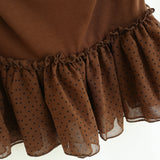 Luna Dot Frill Slip Top & Scarf Set 231629453