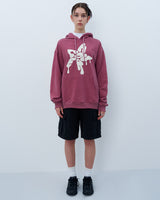 MELTING STAR LOGO PIGMENT HOODIE-PURPLE