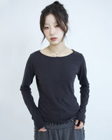 ステッチTシャツ - ダークチャコール