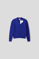 Croiffle v-neck knitwear