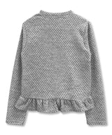 Dot Frill Daisy Logo Kint Cardigan_Gray
