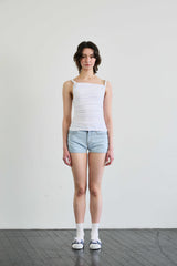 COS TWISTED SHIRRLING TOP / WHITE