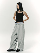 STITCH JOGGER PANTS LIGHT GREY