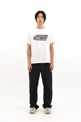  ROUX BASE SCHOOL EAT THE LAND CHECK TEE (BLACK)