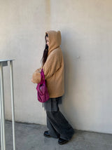 Syasdeulo Quilted Boucle Hood Half Coat Jacket
