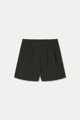 Twill Fintuck Shorts_Brown