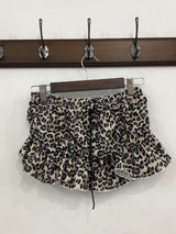 Leopard Shirring Skirt Pants