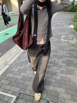 バイアスワイドジーンズ (2C)