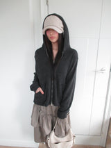 heavy knit hoodie