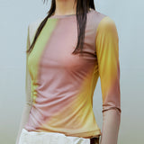 Asymmetric Ruched Top (YELLOW)