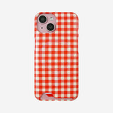 [MADE]Red Check-Matt Magsafe Card Phonecase