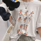 Sports Mickey Box fit Short-sleeved T-shirt