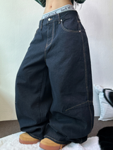 STITCH BALLOON DENIM PANTS 💙S-XL🖤