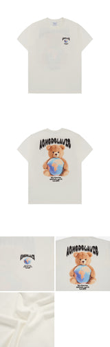 24FW ワールドワイドグローブベアアートワーク半袖Tシャツ (OVERSEAS EXCLUSIVE) クリーム