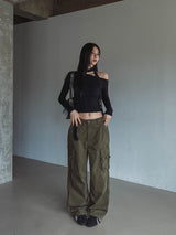 Linna Unbalanced Shoulder Scarf Long Sleeve