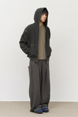 Peter Pigment Striped Zip Hoodie