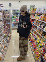 CAMO FLEECE PATCH HOOD (4C)