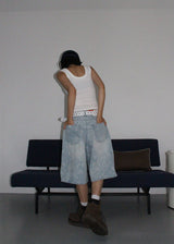LIGHT LEOPARD HALF PANTS