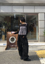 メッシュシャーリングトップ