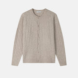 Onef crop cable cardigan