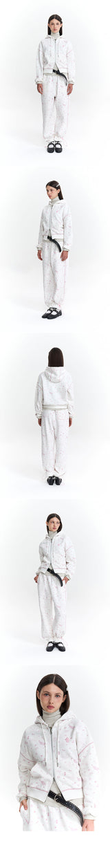 TROLLS VINTAGE グラフィックナッピングフーディージップアップ - WHITE