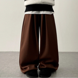 Wenli front, side pin tuck training string wide pants