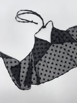 Flower See-through Halterneck Bustier