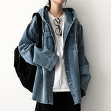 エップルウォッシングボクシーフードシャツジャケット