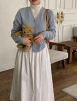 Pastel V-neck Alpaca Wool Cardigan (12color)