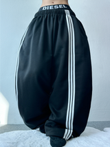 FLEECE ASYMMETRICAL TRACK TRAINING PANTS❤🖤🩶🤎🤍 - 4 COLORS