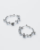 Garden Medium Hoop Earrings Silver