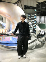 ラフィチェックレイヤードワイドパンツ 2C