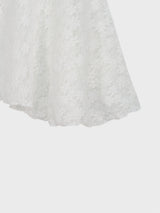 Floral Lace Midi Skirt_White
