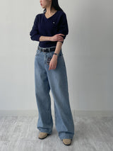 132 High-Waist Wide Denim Pants