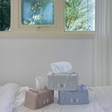 Avivere tissue cover_stripe skyblue brown