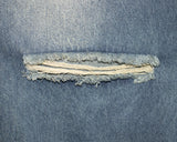 Ripper washed wide denim pants