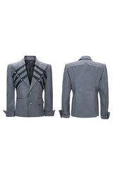 Braided Double Breasted Blazer